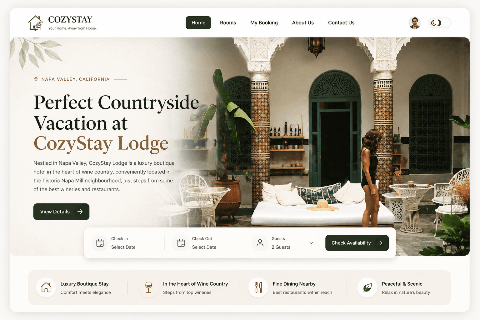 COZYSTAY Hotel project screenshot